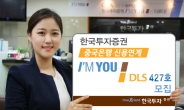 한국투자증권, ‘중국은행 신용연계 DLS 427호’ 모집