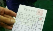 박근혜 기표, 대선 투표용지 발견...'경위 조사 중'