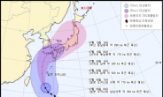 태풍 너구리 예상 경로, 대형태풍 발달 '9일 최대고비'