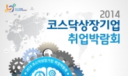 ‘일자리 창출, 코스닥과 코넥스가 답이다’…2014년 코스닥ㆍ코넥스 상장기업 취업박람회 개최