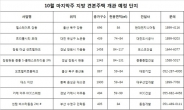 10월의 마지막주 지방 분양 견본주택 오픈만 8곳