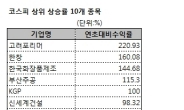 올들어 코스피 상승률 10배 이상 웃돈 종목은?