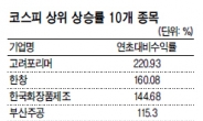 고려포리머·한창 등 60社…올 코스피상승률 10배 이상 추월