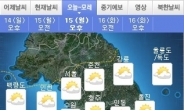(15일 날씨) 서울ㆍ경기지역 새벽 산발적 빗방울…내륙 일부 지역 소나기에 돌풍