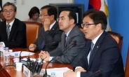 [헤럴드포토] 민주당 2기 원내대표단 첫 회의