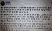 [속보]김성조 한국체육대 총장 SNS 통해 ‘경북도지사 선거 불출마‘ 뜻 밝혀