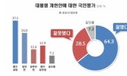 대통령 개헌안 ‘긍정’ 64% vs ‘부정’ 29%