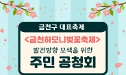 금천구, 하모니벚꽃축제 주민공청회 개최