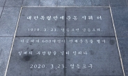 영등포역 앞 ‘대한독립 만세운동 표지석’ 현충시설 인증