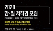 ‘2020 한국-필리핀 저작권 포럼’, 양국 온라인 이원 생중계