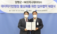 양평군·NICE지니데이타, ‘데이터기반행정 활성화’ 업무협약 체결