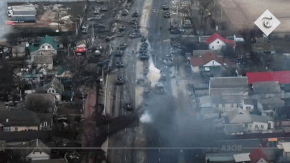 [영상] 러 탱크 파괴되는 순간…우크라 브로바리에서 교전 [나우,어스]