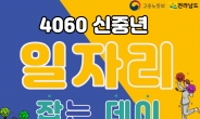 현장 면접! 바로 채용! ‘4060 신중년 일자리 잡는 데이’