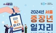 서울시, 중장년 일자리 박람회 22일 DDP서 개최…70여개 기업·3000여명 중장년 참여