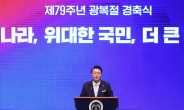 尹, 광복절 경축식 참석…광복회 불참 속 통일 전략 제시