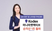 KODEX 머니마켓액티브 상장 한달 만에 1조