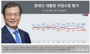 ‘경제·안보 우려’…文대통령 지지도 49.5%로 소폭 하락