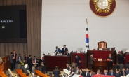 한국당, 국회 본회의장 농성 시작