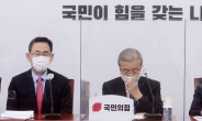 [헤럴드pic] 마스크 만지는 김종인 비대위원장