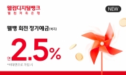 웰컴저축은행, 연 2.5% 회전식 정기예금 상품 출시