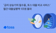 토스, '대출 비교 서비스' 월 실행액 1조원 돌파