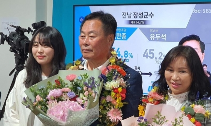 김산 무안군수 47.02% 당선…민주당 후보 누르고 ‘재선’