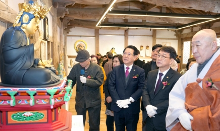 김영록지사,대한민국 전통문화재 조각회전 개막 관람