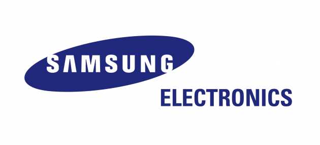 Gif nera del logo Samsung