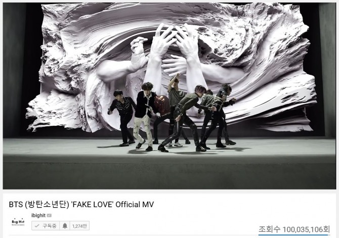 BTS gets 13th 100m-plus view video on YouTube